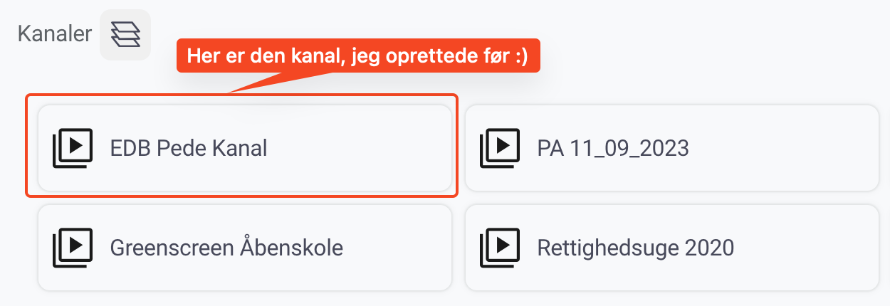 Find din kanal i listen