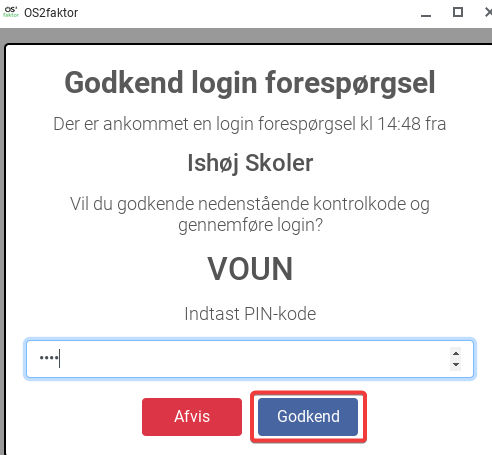 Indtast PIN-kode