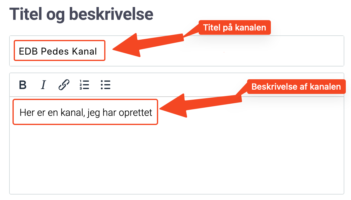 Navngiv kanalen