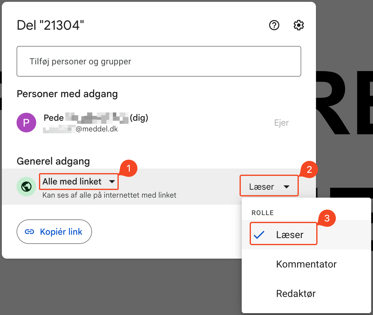 Vælg Læser eller Redaktør