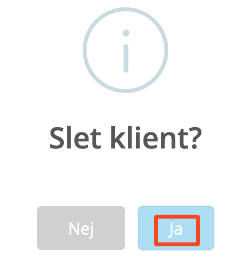 Bekræft sletning